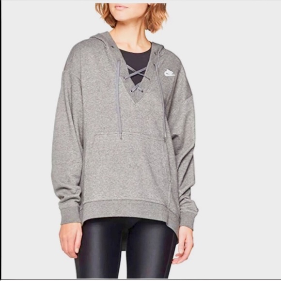 lace up nike sweatshirt
